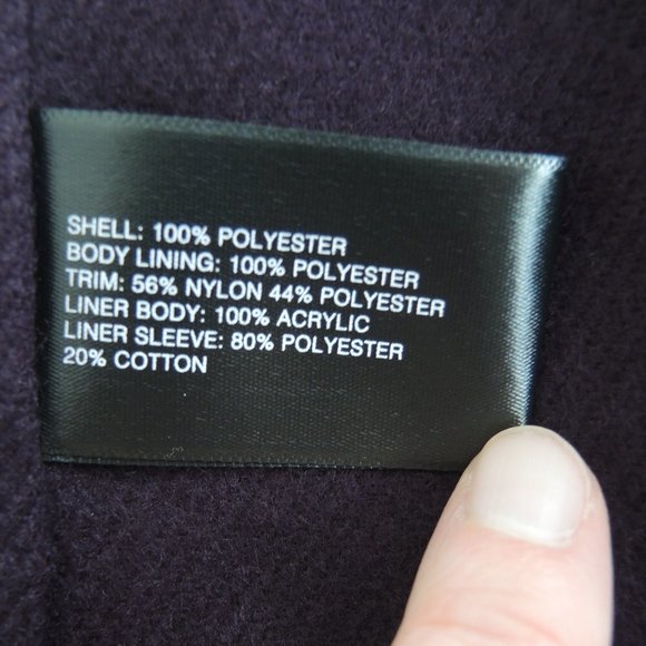 St. John's Bay Dark Purple Coat with Removable Hood & Lining Size Small - Picture 9 of 11